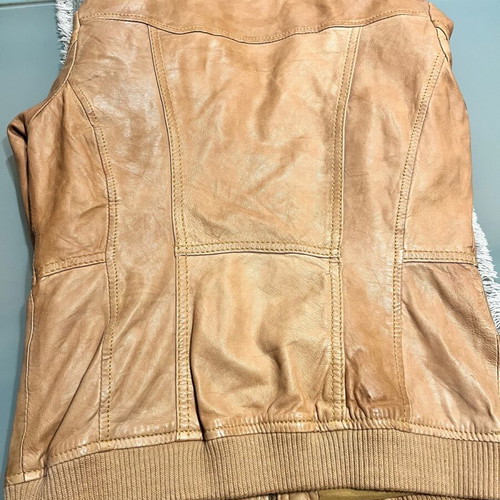 Bershka leather jacket used, brown, size 38/M