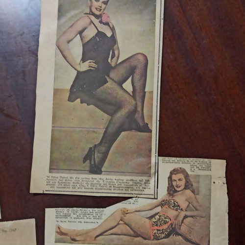 Newspaper clippings set of 7 like new, 1938 & 1947