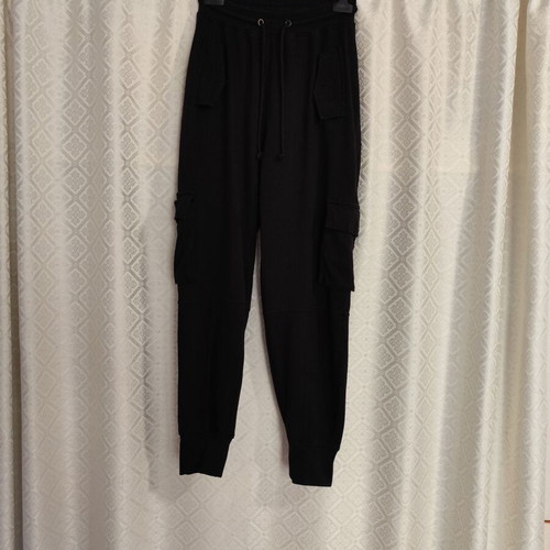 Black sports pants used, size S, cargo style