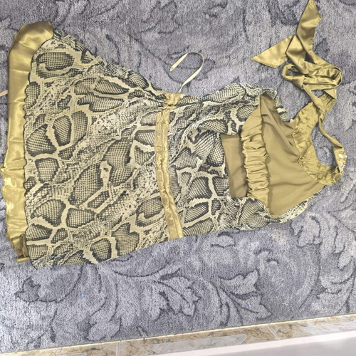 Short dress with detailed neckline