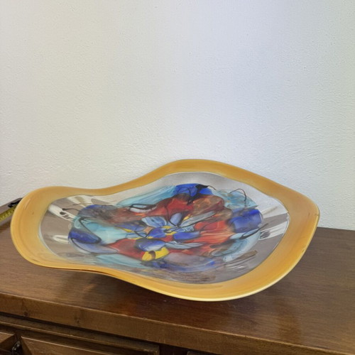 Murano decorative platter used, 44 cm diameter