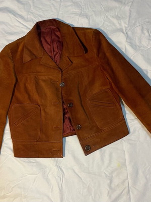 Persian leather jacket used, brown, size S
