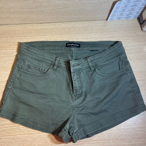 Stradivarius green denim shorts like new size M