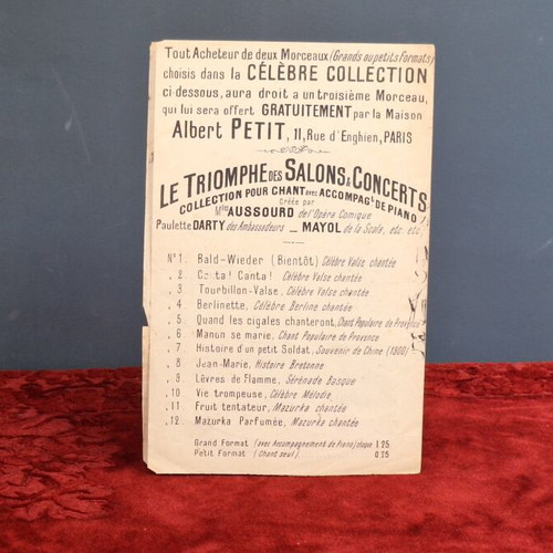 Frou-Frou sheet music used, Henri Chatau, late 19th century