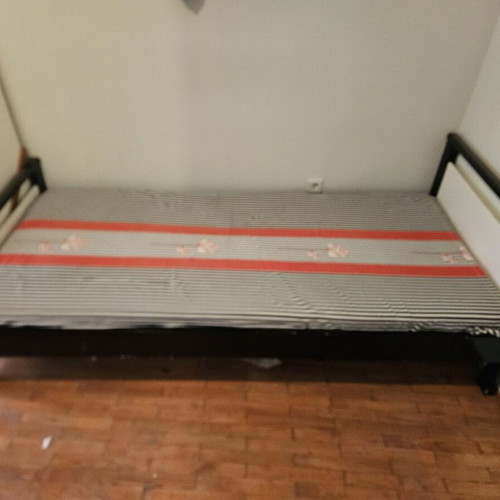 Wooden single bed used with slats and mattress 1.00m x 2.10m