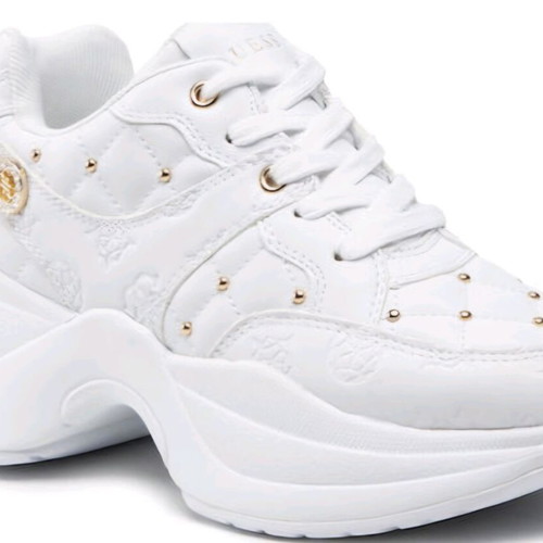 Guess Jency women's chunky sneakers white with gold details like new