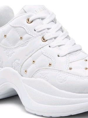 Guess Jency women's chunky sneakers white with gold details like new