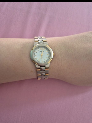 Vogue vintage watch unisex, gold and silver bracelet, like new