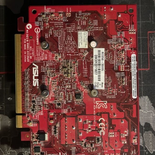 ASUS R7 250 graphics card used, 1024 MB memory
