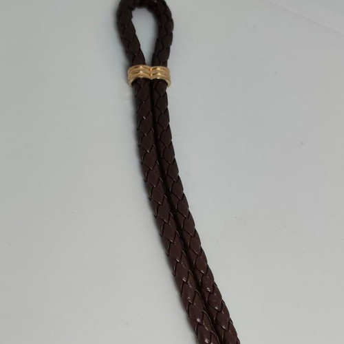 Men's Anchor Bracelet with Braided Leather Like New