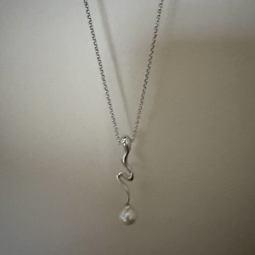 Majorica pearl necklace Spain, silver 925