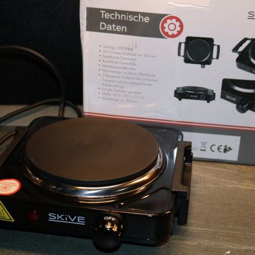 Skive electric hot plate new, portable, black