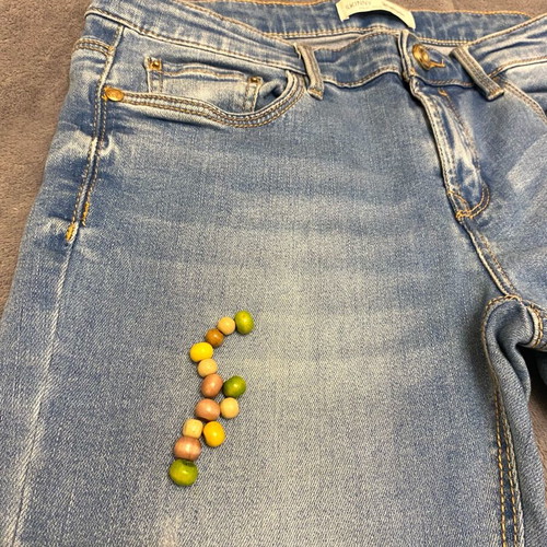 Arena denim jeans with hand-sewn beads like new, size 38