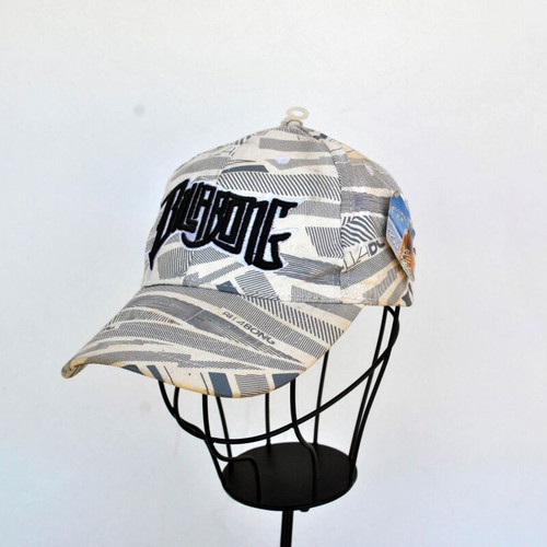 Billabong beige hat used with logo and graphic print
