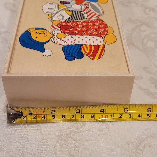 GOKI vintage wooden toy with teddy bear like new