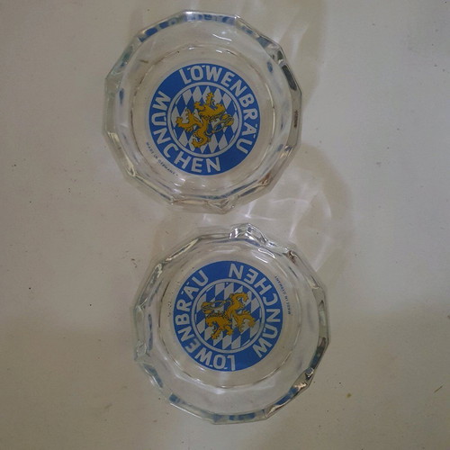 Retro ashtrays and nut dish set, new, 4 ashtrays and 1 dish