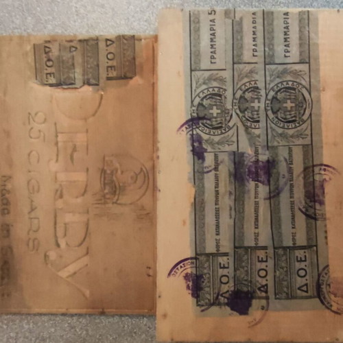 Derby 1852 Wooden Cigar Box like new, Greek Kingdom