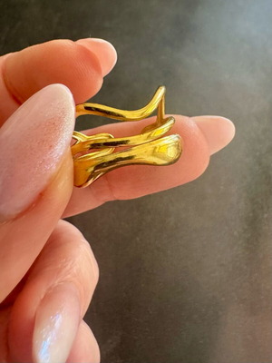 Triple ring new, adjustable size, gold-colored