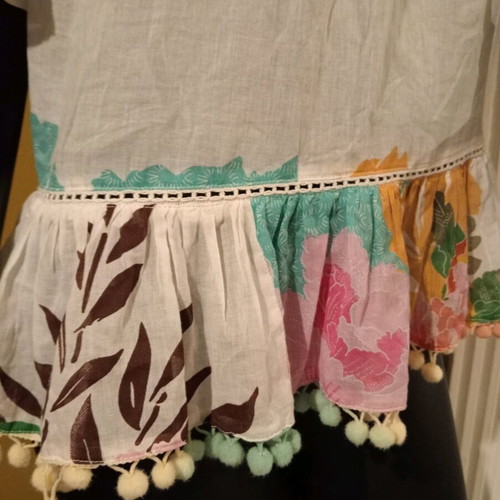 Reserved floral tunic blouse oversized, new, 100% cotton