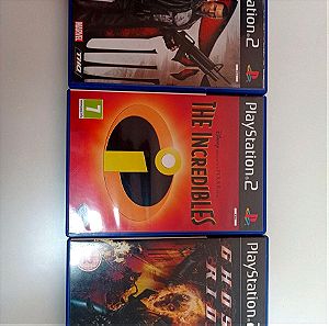 PS2 GAMES - THE INCREDIBLES - THE PUNISHER - GHOST RIDER
