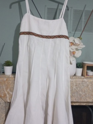 Midi linen white dress Milk and Honey London like new, size S