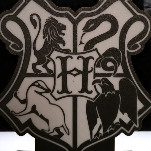 Hogwarts lighted fan art emblem 3D printed new