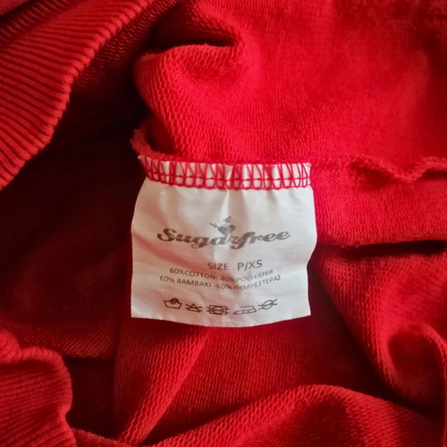 Sugarfree winter hoodie like new with rhinestone Paramount logo red XS