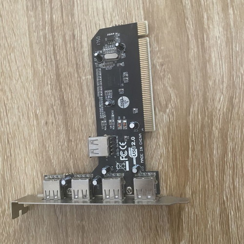 PCI USB 2.0 extension card used, 5 ports