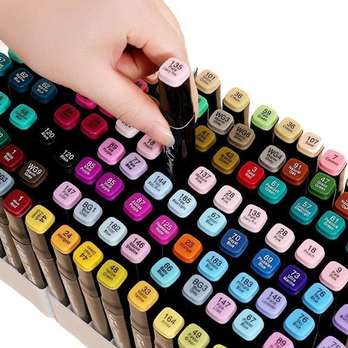 Painting markers with double tip, set of 100, new
