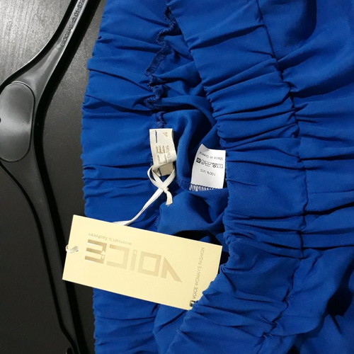 Γυναικεία παντελόνα μπλε καλοκαιρινή Plus Size XXL/XXXL καινούργια με λάστιχο στη μέση
