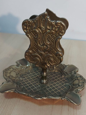 Brass ashtray with match holder new