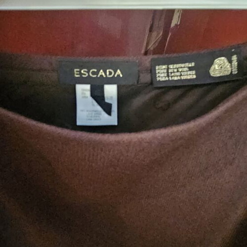 Escada women's set with orange jacket and brown skirt