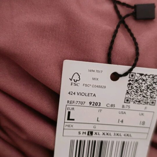 Mango Violeta Plus Size Large Dress pink mauve, new