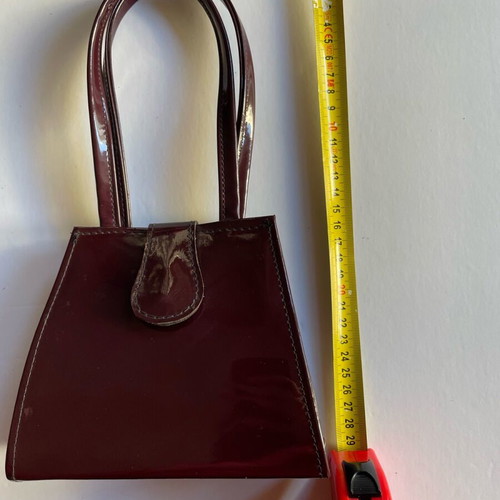 Dark Bordeaux glossy bag like new