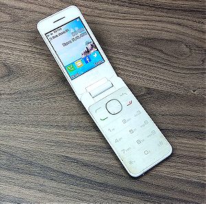 Alcatel 2012D Dual-Sim Άσπρο Κινητό Τηλέφωνο Με Μεγάλα Κουμπιά