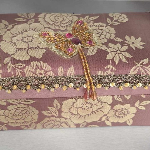Fabric jewelry box 20x10.5cm new