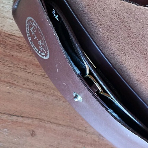 Ray-Ban Bausch & Lomb 5814 used sunglasses with leather frame