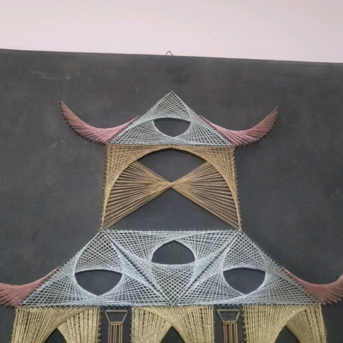 Chinese building house in frame like new
