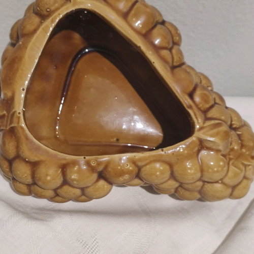Vintage ceramic fondue pot grape shape like new