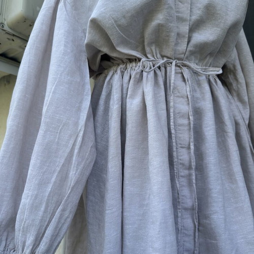 H&M Linen Blend Dress new, beige, size L