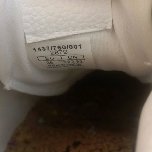 Bershka platform sneakers used, size 35, white with colorful splashes
