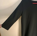 Black boho dress with embroidered hem, size S/M, like new