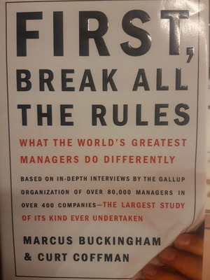 First, Break All the Rules book like new, English