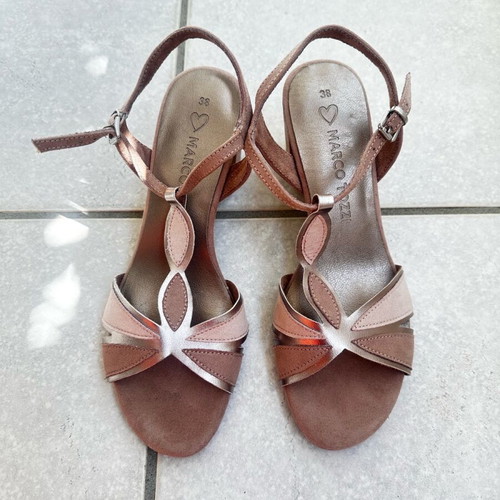 Marco Tozzi Women's Sandals with Chunky Low Heel in Beige New