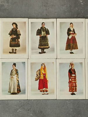 National costumes complete matchbox series new, filled with matches