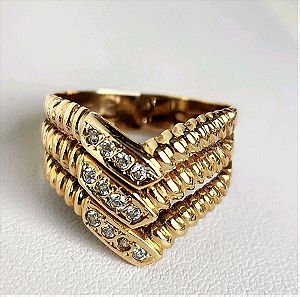 Χρυσό δαχτυλίδι 14 καράτια