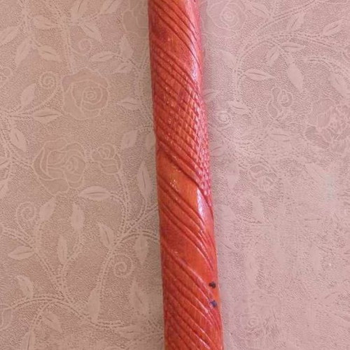 Handmade wooden walking cane used, height 92 cm