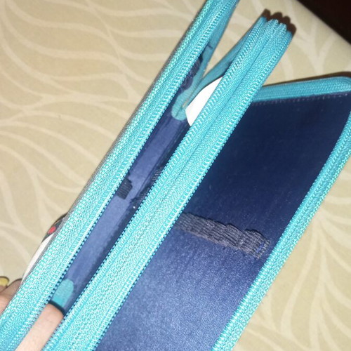 Must pencil case like new with Play Station controller theme and keychain