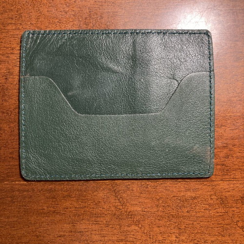 Rolex Vintage Green Leather Cardholder and Warranty Wallet like new