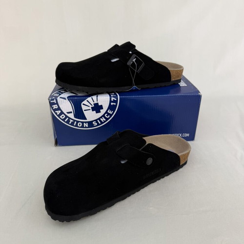 Birkenstock slippers, beige and black, sizes 42-45